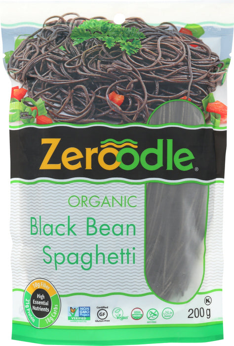 ZEROODLE: Pasta Spaghetti Black Bean, 7 oz