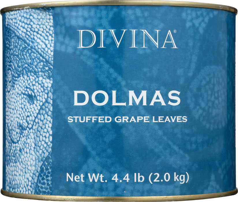 DIVINA: Dolmas Stuffed Grape Leaves Bulk, 4.4 lb