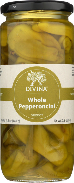 DIVINA: Pepperoncini All Natural, 7.75 oz - No Brand For Less 