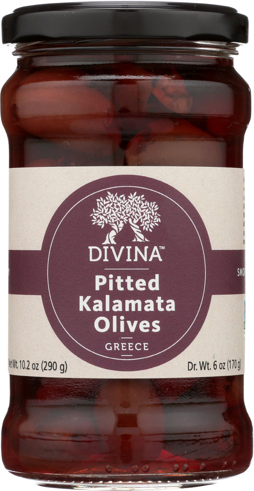 DIVINA: Olive Kalamata Pitted, 6 oz - No Brand For Less 