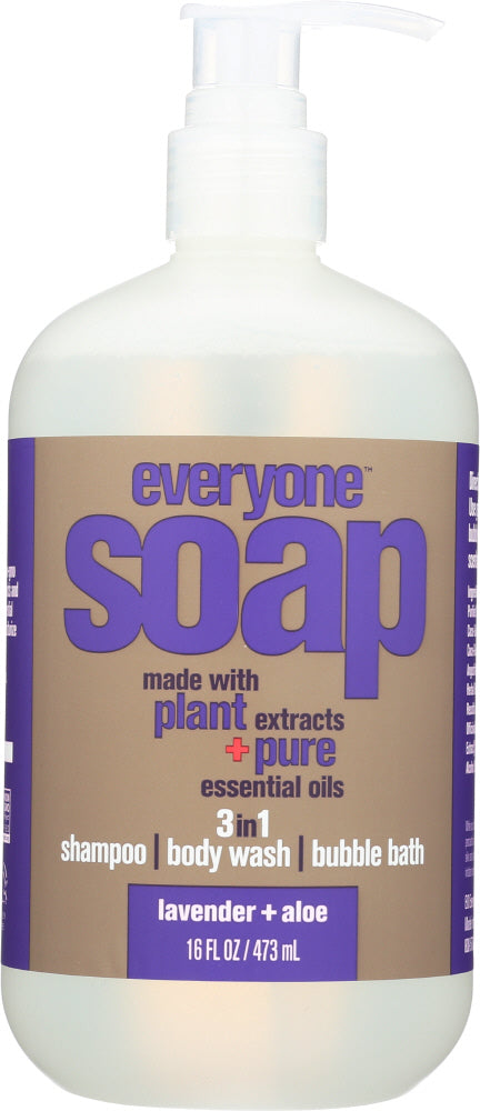 EVERYONE: 3-in-1 Soap Lavender Aloe, 16 oz - No Brand For Less 