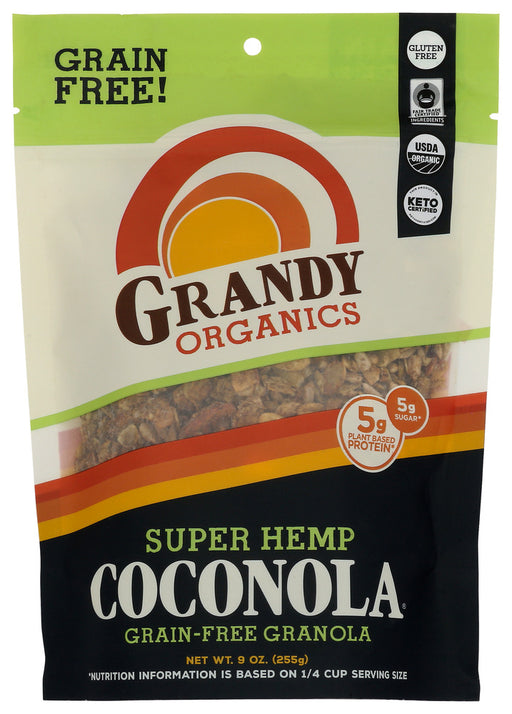 GRANDY OATS: Super Hemp Blend Coconola Grain Free Granola, 9 oz - No Brand For Less 