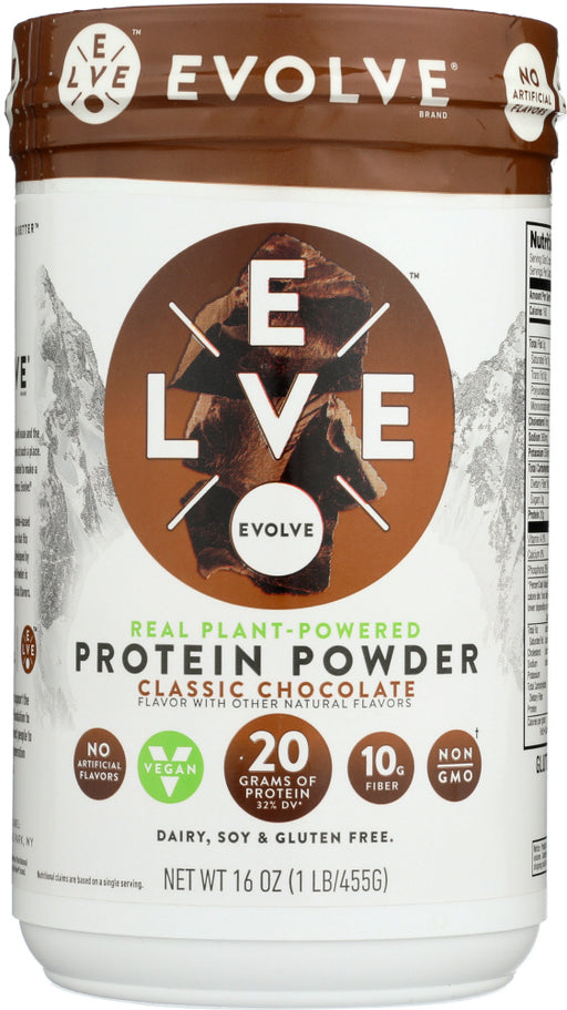 EVOLVE: Protein Powder Classic Chocolate, 1 lb - No Brand For Less 