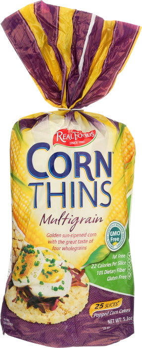 REAL FOODS: Corn Thin Multigrain, 5.3 oz