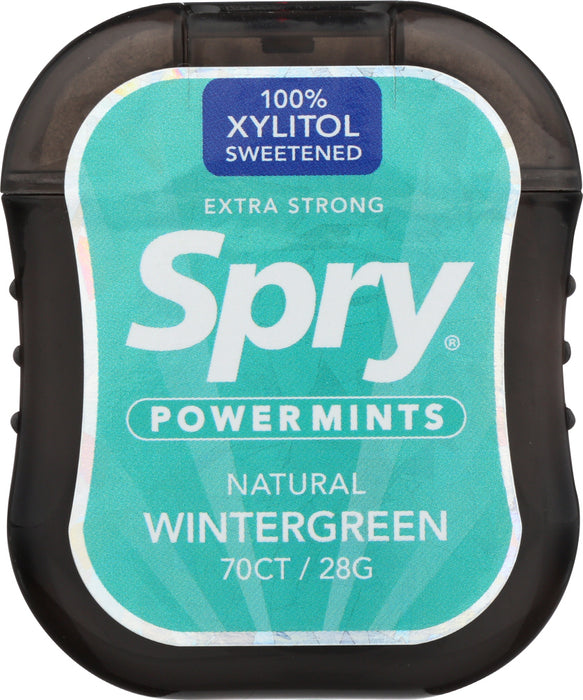 SPRY: Wintergreen Xylitol Power Mints, 70 pc