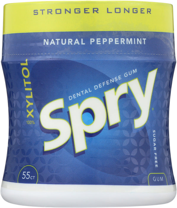 SPRY: Stronger Longer Peppermint Xylitol Gum, 55 pc