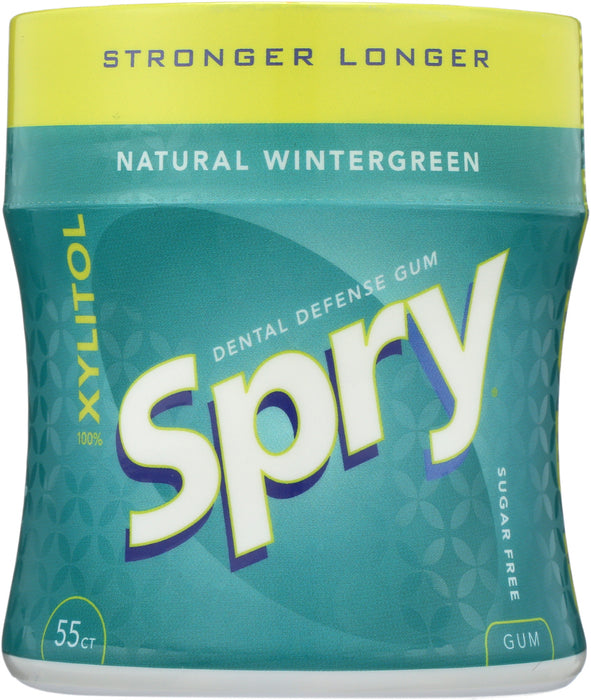 SPRY: Stronger Longer Wintergreen Xylitol Gum, 55 pc