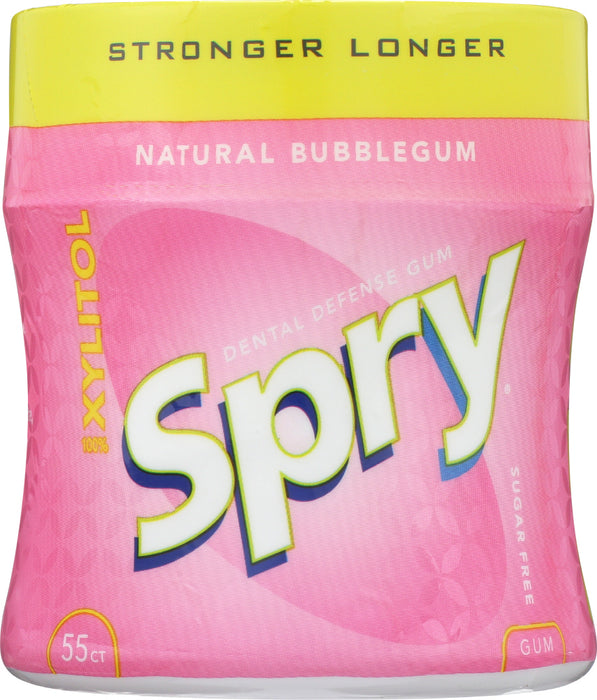 SPRY: Stronger Longer Bubble Gum Xylitol Gum, 55 pc