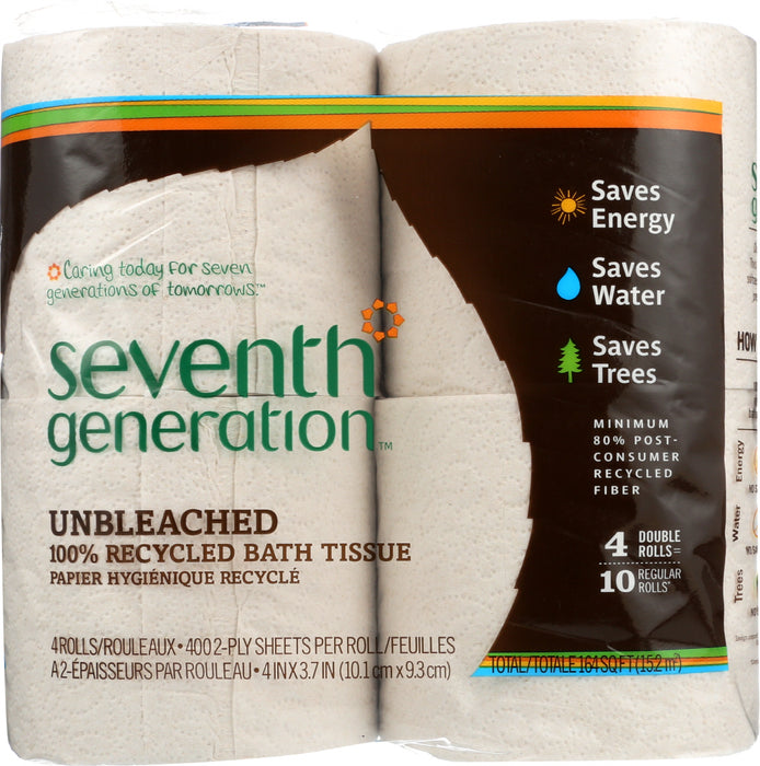 SEVENTH GENERATION: Bath Tissue Brown 4 Roll 2 Ply, 1 ea