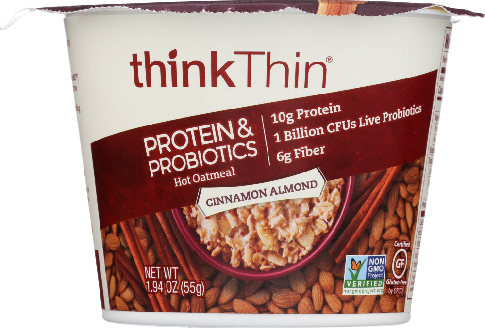 THINK THIN: Probiotic Almond Cinnamon Oatmeal, 1.94 oz