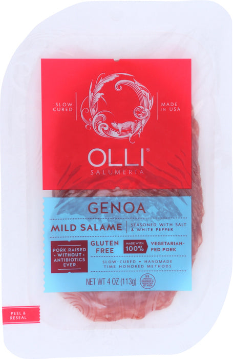 OLLI SALUMERIA: Genoa Mild Salame Pre Sliced, 4 oz