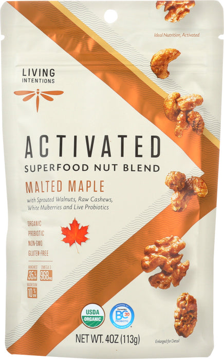 LIVING INTENTIONS: Nut Blend Malted Maple, 4 oz