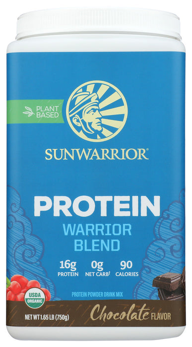 SUNWARRIOR: Warrior Blend Organic Chocolate, 750 gm