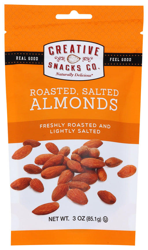 CREATIVE SNACK: Roasted Salted Almonds, 3 oz - No Brand For Less 