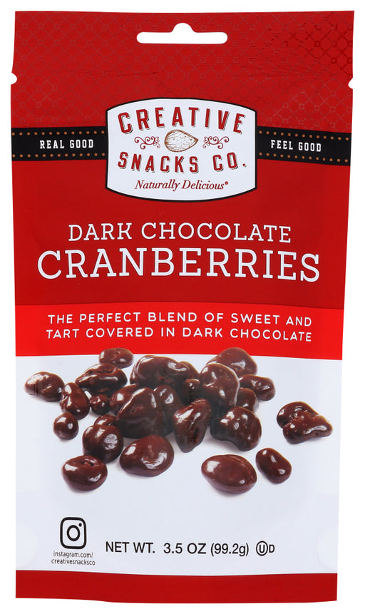 CREATIVE SNACK: Dark Chocolate Cranberries, 3.5 oz - No Brand For Less 