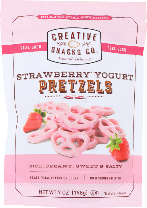 CREATIVE SNACK: Strawberry Yogurt Pretzels, 7 oz - No Brand For Less 