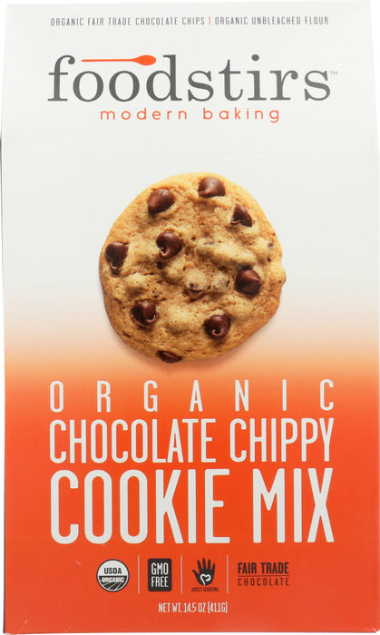 FOODSTIRS: Organic Chocolate Chippy Cookie Mix, 14.5 oz - No Brand For Less 