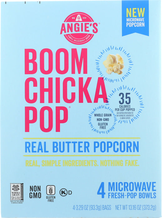 ANGIES: Real Butter Microwave Popcorn, 13.16 oz