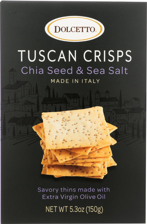 DOLCETTO: Crisps Tuscan Chia Sea Salt, 5.3 oz - No Brand For Less 