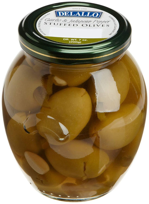 DELALLO: Olive Stuffed Jalapeno Garlic, 7 oz - No Brand For Less 