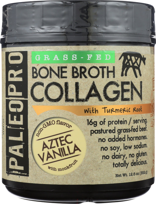 PALEO: Grass Fed Bone Broth Collagen Aztec Vanilla, 12.6 oz