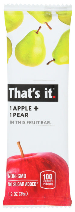 THAT'S IT: Apple Plus Pear Fruit Bar, 1.2 oz