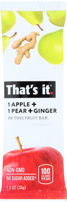 THATS IT: Apple and Pear with Ginger Bar, 1.2 oz