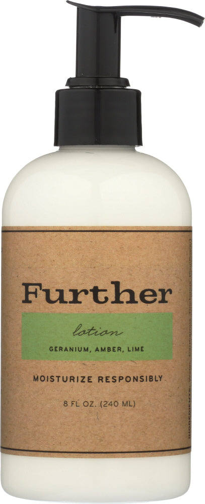 FURTHER: Lotion Geranium Amber & Lime, 8 oz - No Brand For Less 