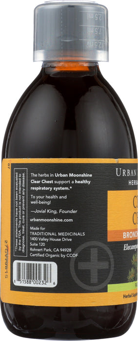 URBAN MOONSHINE: Clear Chest Herbal Syrup with Cup, 8.4 fl oz