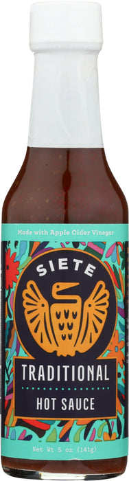 SIETE: Sauce Hot Traditional, 5 oz