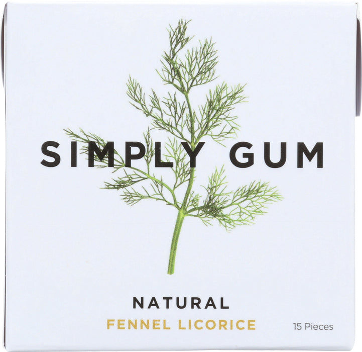 SIMPLYGUM: Natural Fennel Gum, 15 pc