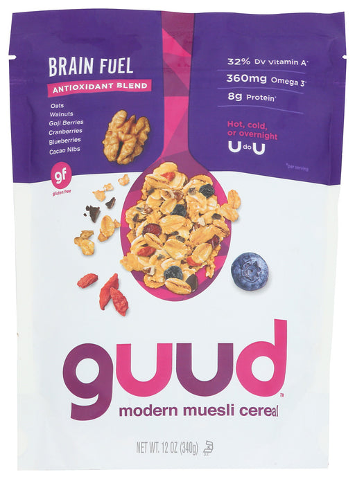 GUUD MODERN CEREAL: Brain Fuel Gluten Free Muesli, 12 oz - No Brand For Less 