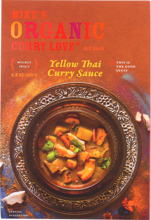 CURRY LOVE: Sauce Yellow Thai Curry Organic, 8.8 oz - No Brand For Less 