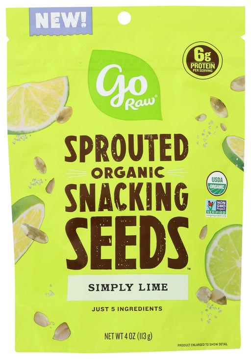 GO RAW: Sprouted Organic Snacking Seeds Simply Lime, 4 oz - No Brand For Less 