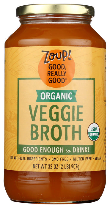 ZOUP GOOD REALLY: Broth Veggie Org, 32 oz