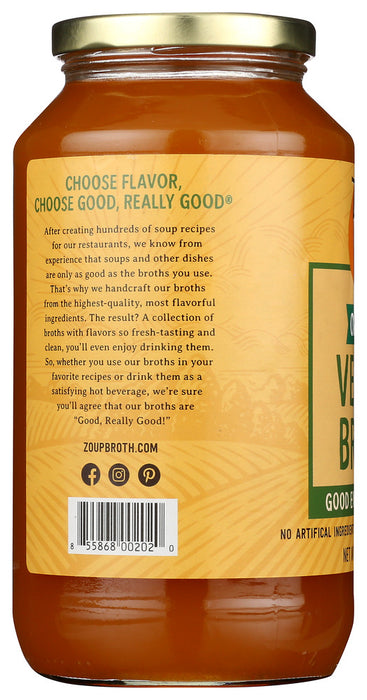 ZOUP GOOD REALLY: Broth Veggie Org, 32 oz