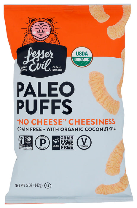 LESSER EVIL: Paleo Puffs No Cheese Cheesiness, 5 oz