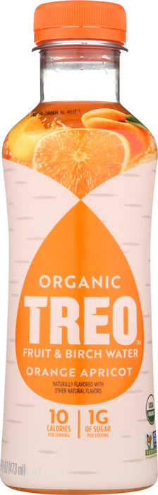 TREO: Orange Apricot Birch Water, 16 fl oz