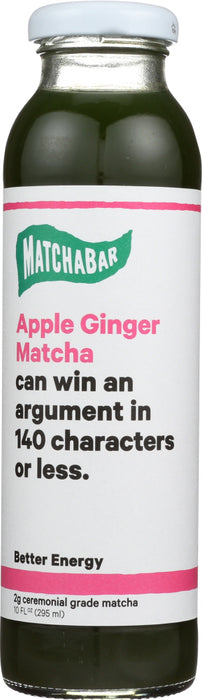 MATCHABAR: Apple Ginger Matcha Tea, 10 fl oz