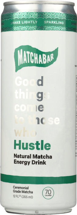 MATCHABAR: Hustle Original Sparkling Matcha Energy Drink, 12 fl oz