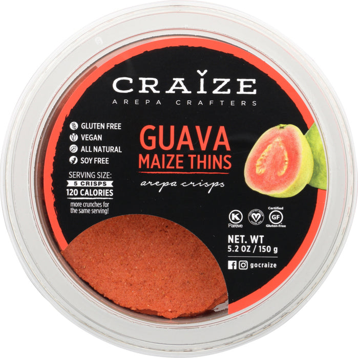 CRAIZE: Guava Maize Thins, 5.2 oz - No Brand For Less 