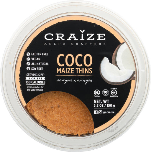 CRAIZE: Crisp Thin Coco Arepa, 5.2 oz - No Brand For Less 