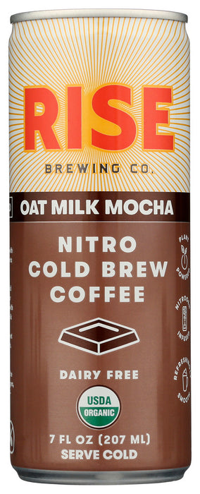 RISE BREWING CO: Nitro Cold Brew Coffee Oat Milk Mocha, 7 fo