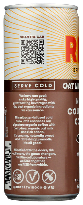 RISE BREWING CO: Nitro Cold Brew Coffee Oat Milk Mocha, 7 fo