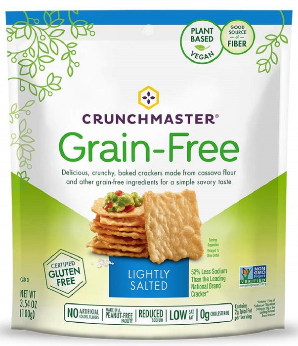 CRUNCHMASTER: Grain-Free Lightly Salted Crackers, 3.54 oz - No Brand For Less 