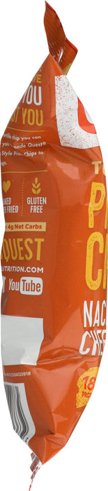 QUEST: Tortilla Style Protein Chips Nacho Cheese, 1.1 oz