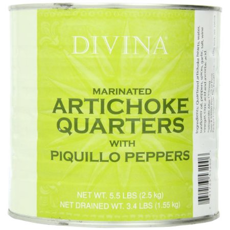 DIVINA: Artichoke Quarter Piquillo Pepper, 5.5 lb - No Brand For Less 