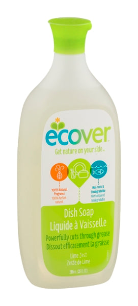 ECOVER: Liquid Dish Soap Lime Zest, 25 oz - No Brand For Less 