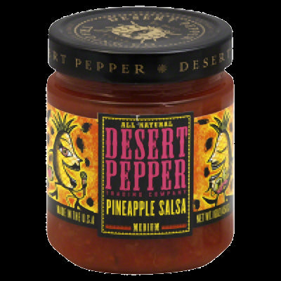 DESERT PEPPER: Salsa Medium Pineapple, 16 oz - No Brand For Less 