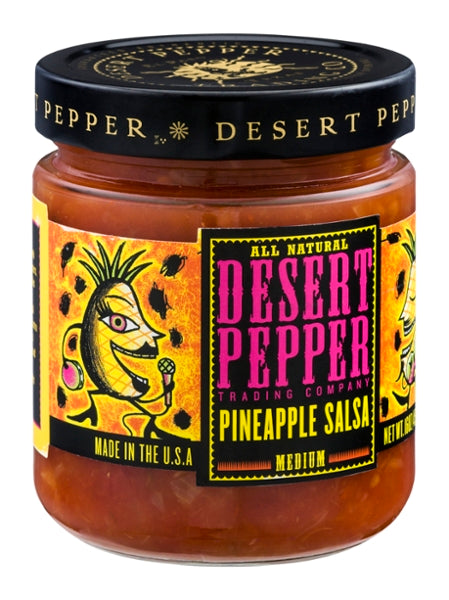 DESERT PEPPER: Salsa Medium Pineapple, 16 oz - No Brand For Less 